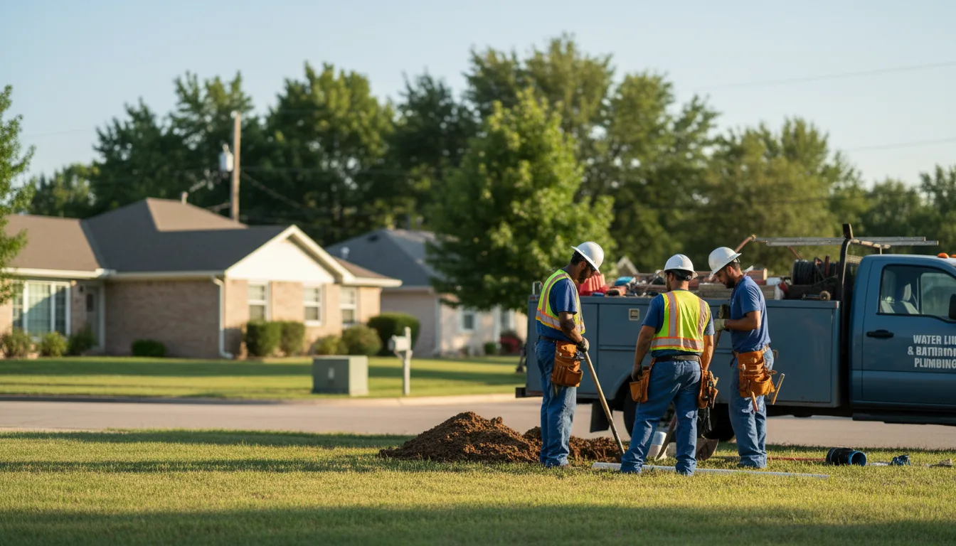 Residential water line and bathroom plumbing service in North Babylon, NY
